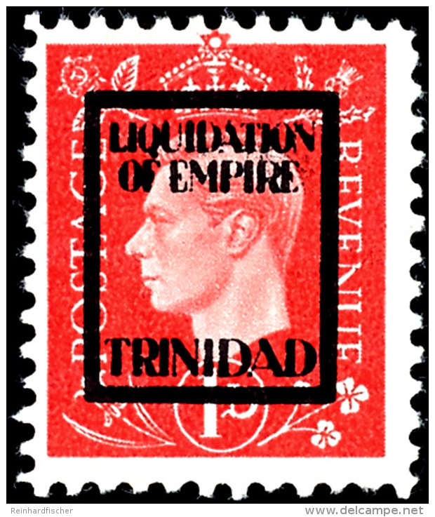 1 P. Liquidation Of Empire Mit Aufdruck "Trinidad", Tadellos Ungebraucht Ohne Gummierung - Wie Hergestellt,... - Sonstige & Ohne Zuordnung