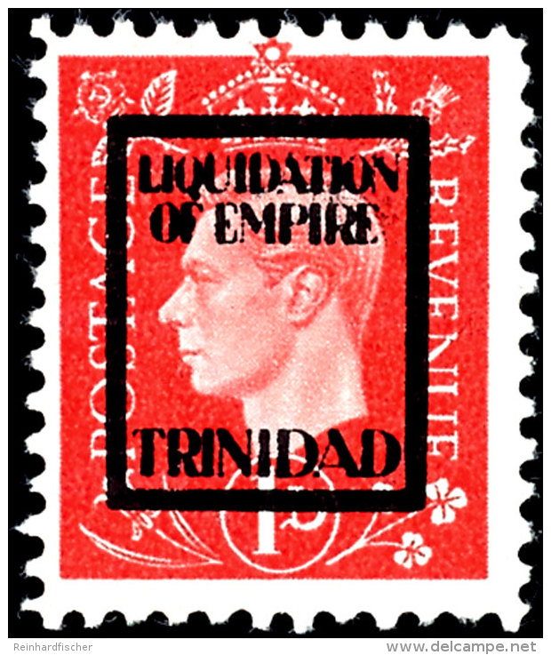 1 P. Liquidation Of Empire Mit Aufdruck "Trinidad", Tadellos Ungebraucht Ohne Gummierung - Wie Hergestellt,... - Other & Unclassified