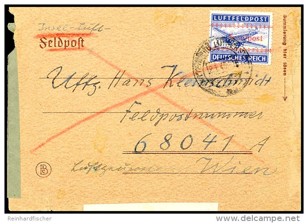 Insel Kreta Flugpost-Zulassungsmarke Gez&auml;hnt Mit Poststempel WITTENBERG-LUTHERSTADT 12.1.45  Auf... - Other & Unclassified