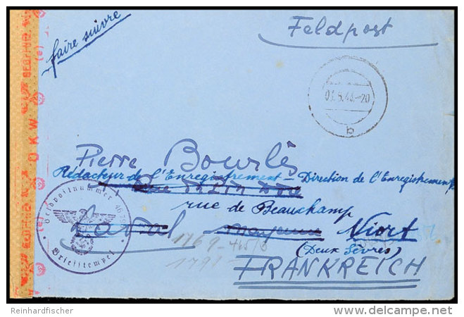 1943, Franzosen In Der Wehrmacht, Brief Mit Aptiertem Tagesstempel Vom 3.5.43 Sowie Briefstempel Und ... - Sonstige & Ohne Zuordnung