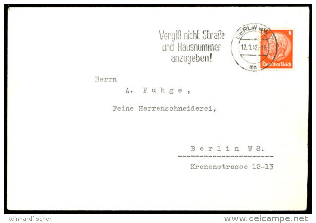 Absendereindruck "Der Hohe Kommissar Der Reichsregierung F&uuml;r Die S&uuml;dtiroler Umsiedlung" Auf Ortsbrief Mit... - Other & Unclassified