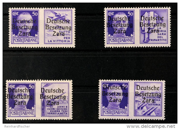 50 C. Mit Propagandafeld, 4 Werte Kpl. Postfrisch, 3 Werte Gepr. Ludin Bzw. Krischke BPP, Mi. 280,-, Katalog:... - Deutsche Bes.: Zara