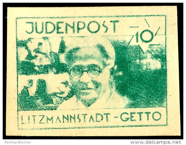 10 Pfg Bl&auml;ulichgr&uuml;n, Z-Papier, Tadellos Postfrisch Ohne Gummi, Gepr. Jungjohann BPP, Katalog: IIbz... - Sonstige & Ohne Zuordnung