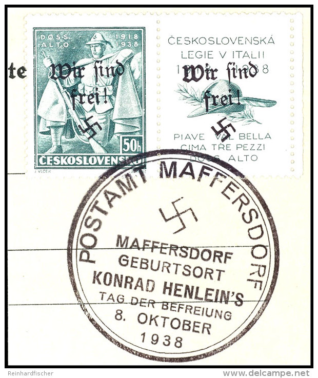 50 H. Doss Alto Mit Handstempel-Aufdruck "Wir Sind Frei! + Hakenkreuz" Mit Rechts Anh&auml;ngendem Und Ebenso... - Other & Unclassified