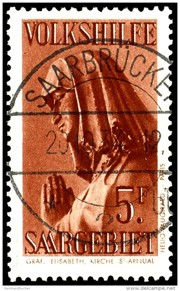 40 C. Bis 5 Fr., Vokshilfe 1934, 7 Werte Kpl. Gest., Gepr. Hofmann BPP, Mi. 300,-, Katalog: 171/77 O40 C. Till... - Other & Unclassified