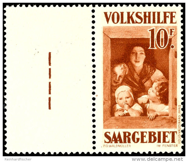 40 Cent Bis 10 Fr. "Volkshilfe 1931: Gem&auml;lde (III)" Mit Anh&auml;ngendem Zwischensteg, Tadellos Postfrisch,... - Other & Unclassified