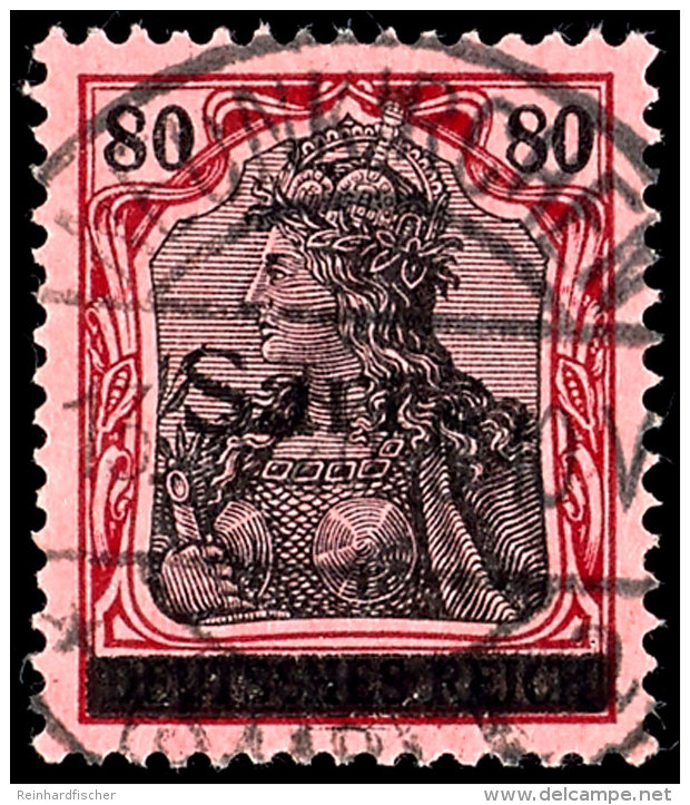 80 Pfg Germania Mit Aufdruck "Sarre" In Type III, Gestempelt "Neunkirchen - * (Saar) 1a 13.3.20", Tadellose... - Other & Unclassified