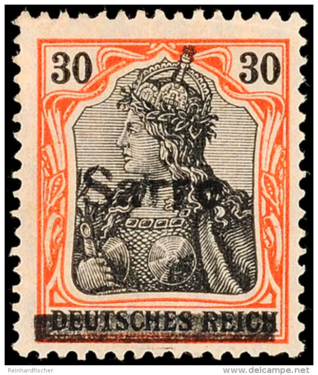 30 Pf. Type III, Auf Orangewei&szlig;, Tadellos Ungebraucht, Gepr. Burger BPP, Katalog: 10yIII *30 Pf. Type... - Other & Unclassified