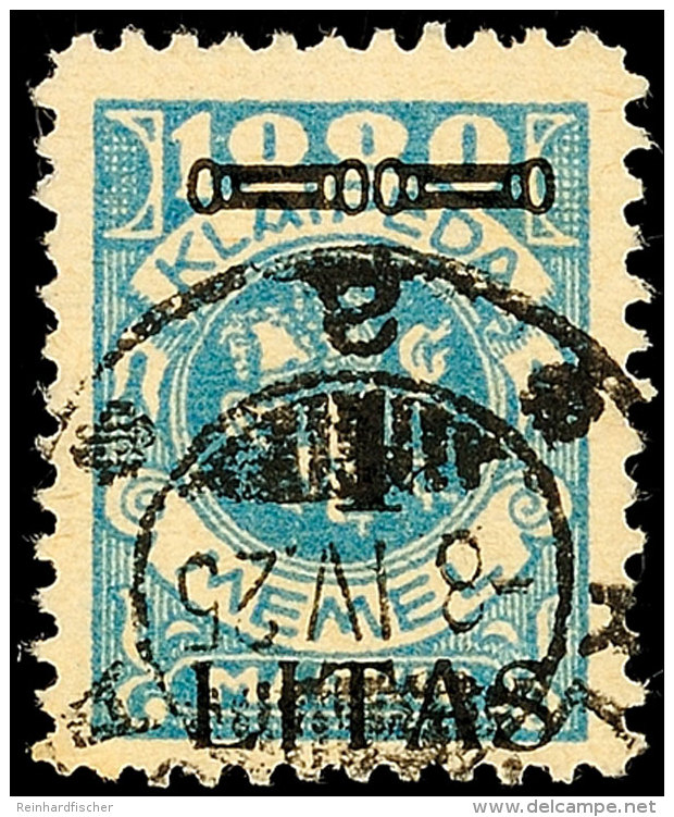 1 L Auf 1000 Mark In Type II Tadellos Gestempelt, Gepr. Dr. Petersen BPP, Mi. 200.-, Katalog: 182II O1 L On... - Klaipeda 1923