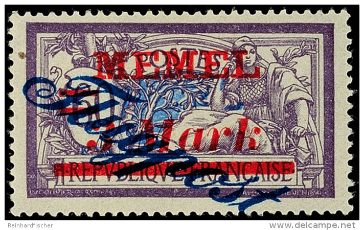 3 M A. 60 C. Flugpost, Tadellos Postfrisch, Katalog: 79 **3 M On 60 C. Airmail, In Perfect Condition Mint Never... - Memelgebiet 1923