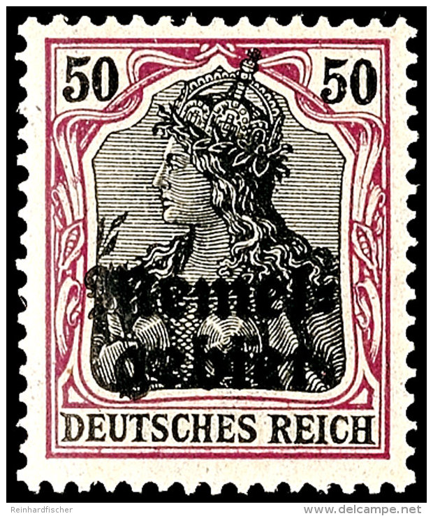 50 Pf. Auf Y-Papier Tadellos Postfrisch Doppelt Gepr. Dr. Petersen BPP, Mi. 500.-, Katalog: 7y **50 Pf. On... - Memelgebiet 1923