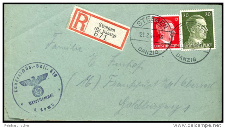 1944, Kleine Feldpost-Korrespondenz Mit 8 Briefen, Dabei Diverse Poststempel Aus Marienburg, Tiegenhof, Steegen... - Sonstige & Ohne Zuordnung