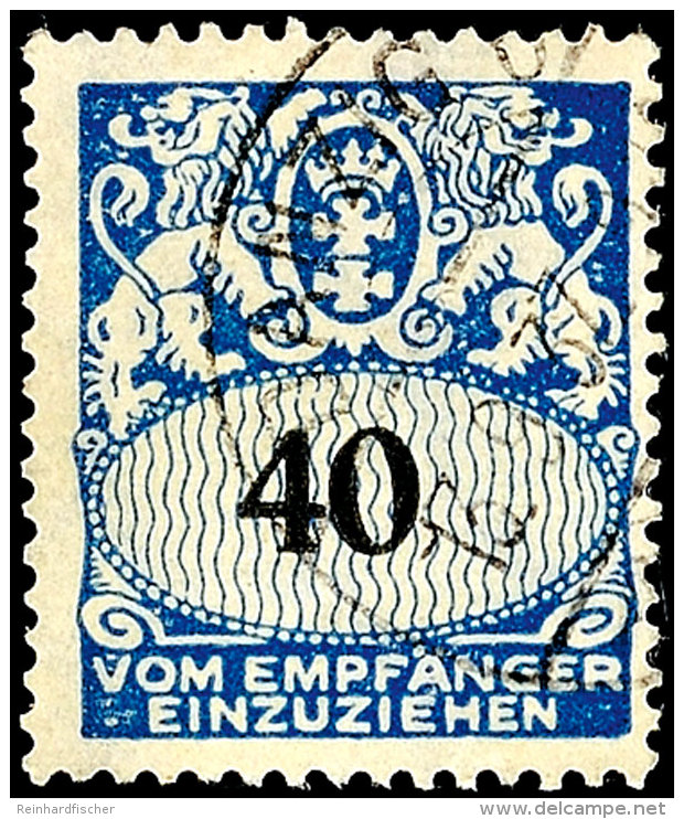 40 Pf Mit "4" In Blockschrift Tadellos Gestempelt, Tiefst Gepr. Oechsner BPP, Mi. 300,-, Katalog: 34I O40 Pf... - Other & Unclassified