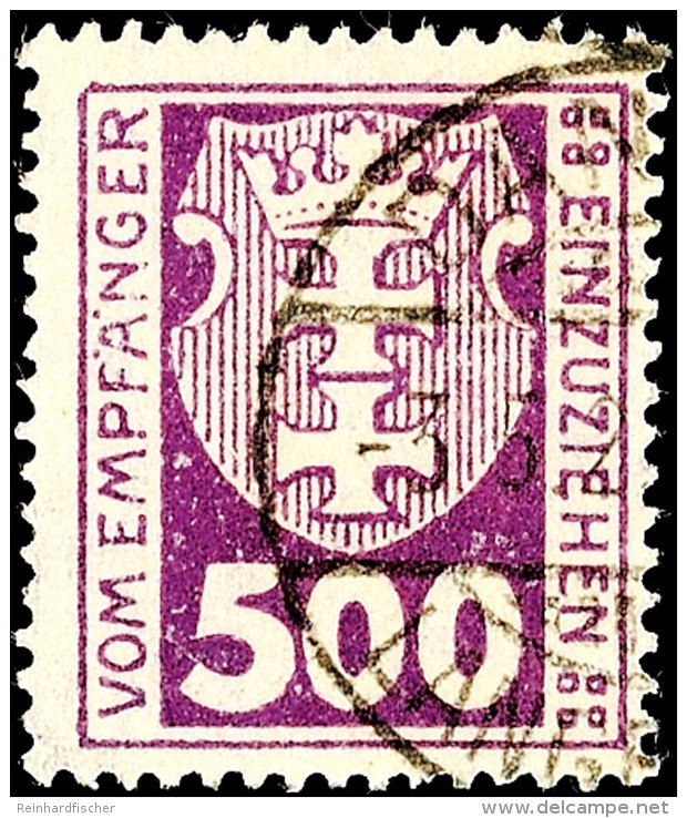 500 Pf. Mit Wasserzeichen 3X Tadellos Gestempelt, Tiefst Gepr. Dr. Oechsner BPP Und Infla, Mi. 700,-, Katalog: 19X... - Sonstige & Ohne Zuordnung