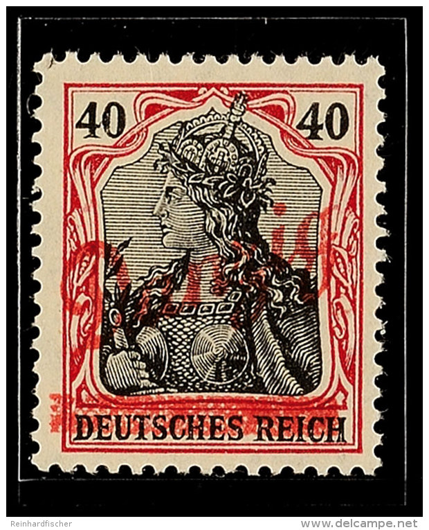 40 Pf.  "kleiner Innendienst", Bessere Farbe Karminrot/schwarz, Postfrisch, Gepr. Dr. Oechsner BPP, Mi. 150.-,... - Sonstige & Ohne Zuordnung