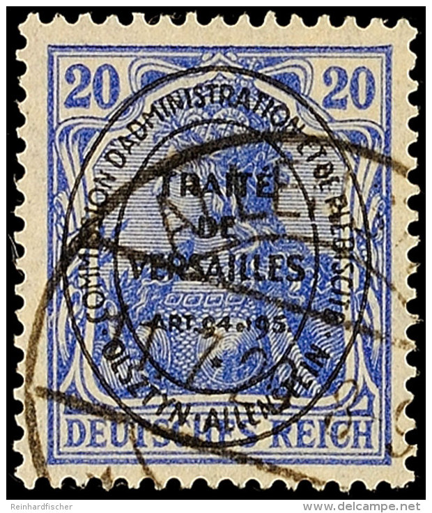 20 Pf. Lilaultramarin, Tadellos, Gest., Gepr. Hey BPP, Mi. 180,-, Katalog: 19a O20 Pf. Lilac Ultramarine, In... - Sonstige & Ohne Zuordnung