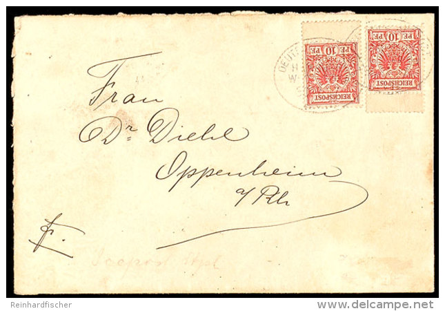 1897, DSP LINIE HAMBURG-WESTAFRIKA VII 30.7., 2x Recht Klar Auf Brief Mit 2x 10 Pfg Krone/Adler (jeweils Mit... - Other & Unclassified