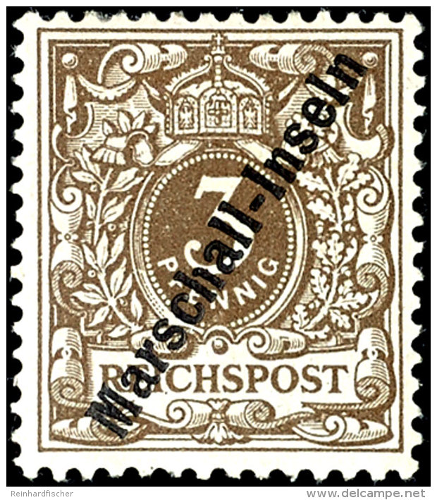 3 Pf. Ockerbraun Mit Plattenfehler I, Tadellos Ungebraucht, Katalog: 1IIPFI *3 Pf. Ochre-brown With Plate Flaw... - Marshall Islands