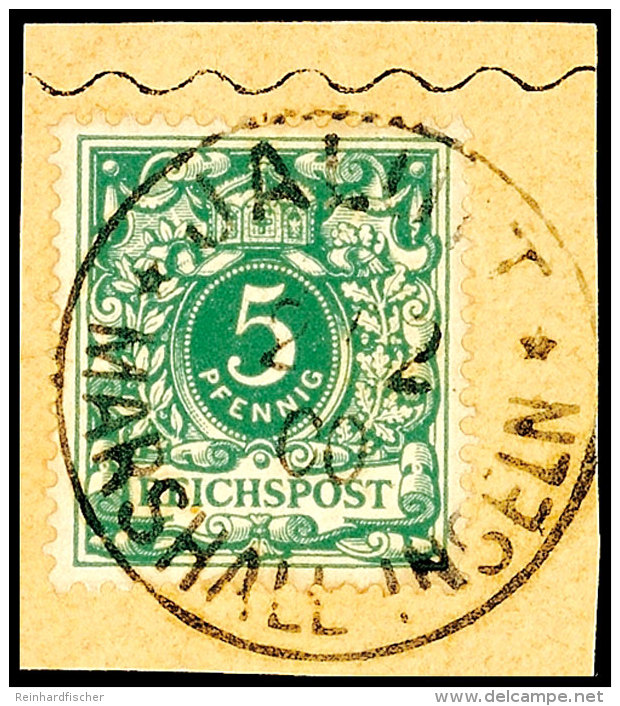 5 Pf. Mit Zentrischem Zweitem Stempel 2/2 00 Tadellos Auf Luxus-Briefst&uuml;ck! Gepr. Bothe BPP, Mi./Steuer... - Marshall-Inseln