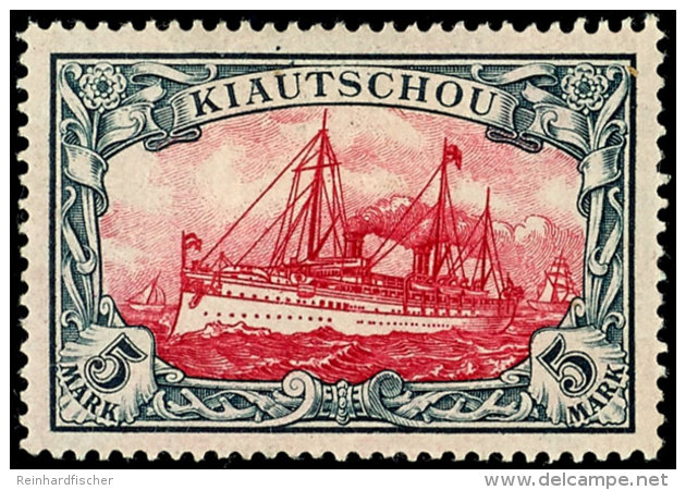 1901, 5 M. Ohne WZ., Tadellos Mit Sauberem Falz, Mi. 250,--, Katalog: 17 *1901, 5 M. Without WZ., In Perfect... - Kiauchau