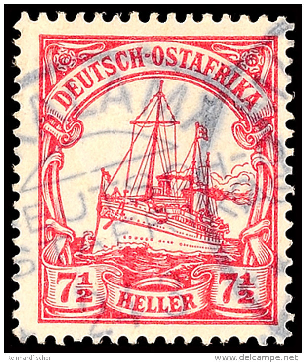 MKALAMA DOA 24.3..., Klarer Und Fast Kompletter Abschlag Auf Loser Marke 7 1/2 Pfg. Kaiseryacht Mit Wasserzeichen,... - German East Africa