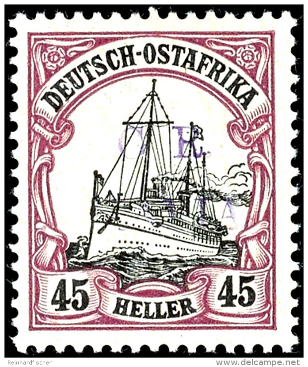 45 Heller Kaiseryacht Mit Aufdruck "G.R. Mafia", Tadellos Ungebraucht, Auflage Nur 140 Exemplare, Gepr.... - Deutsch-Ostafrika