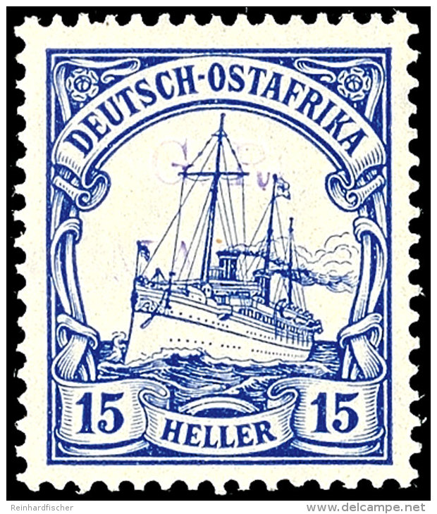 15 Heller Tadellos Postfrisch, Gepr. Hoffmann-Giesecke, Mi. 400.-, Katalog: 4b **15 Lighter In Perfect... - Deutsch-Ostafrika