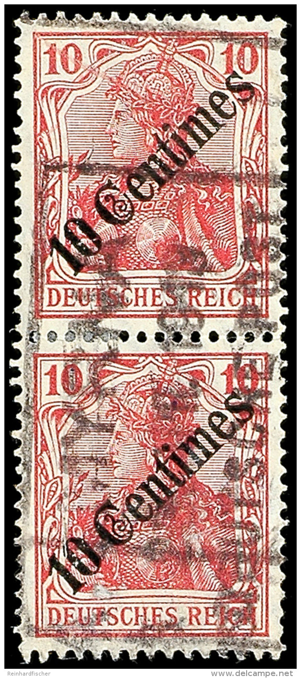 SMYRNA 25 MAI.1913 DEUTSCHE POST Ohne Sterne, Ra3-Rosinenstempel Klar Und Praktisch Komplett Auf Losem Senkrechten... - Turkey (offices)