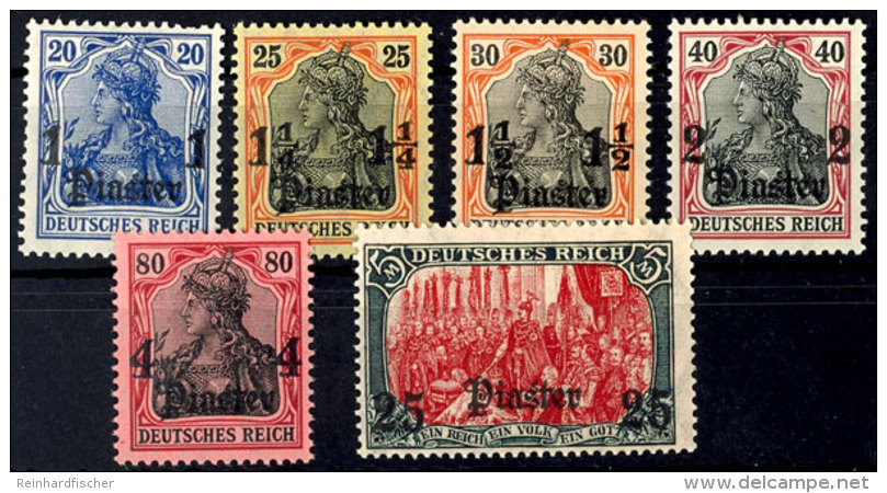 1905, 6 Tadellos Postfrische Werte Aus Dem Satz (MiNr. 38-41, 43 Und 47), Mi. 327,--, Katalog: 38/47 (ex)... - Deutsche Post In Der Türkei