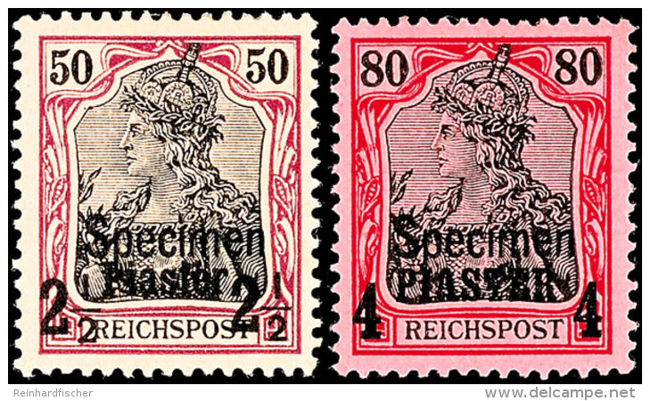 10 Pa. Bis 4 Pia. Reichspost, Type I, 8 Werte, Je Mit Aufdruck "Specimen", Ungebraucht (10 Und 40 Pa. Je 1 Z.), Mi.... - Turkey (offices)