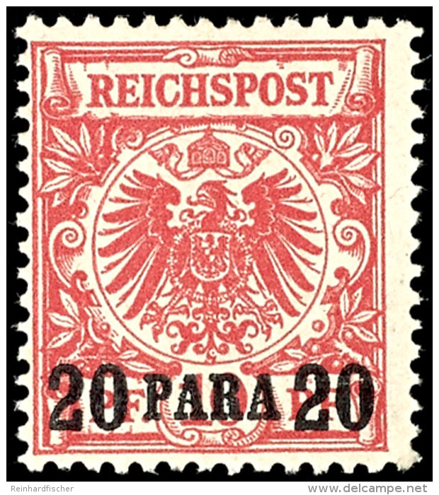 1889, 20 P. Auf 10 Pf. Minimal * (fast **), Gepr. J&auml;schke-L. BPP, Mi. 100,--, Katalog: 7b *1889, 20 P. On... - Deutsche Post In Der Türkei