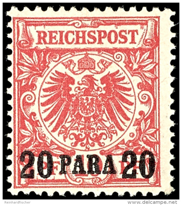 1889, 20 P. Auf 10 Pf. Minimal * (fast **), Gepr. J&auml;schke-L. BPP, Mi. 100,--, Katalog: 7b *1889, 20 P. On... - Turkey (offices)