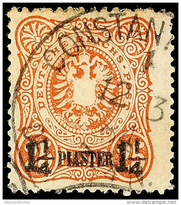 1 1/4 Piaster Auf 25 Pf. Tadellos Gestempelt, Mi. 300.-, Katalog: 4a O1 + Piastre On 25 Pf. Neat Cancelled,... - Turkey (offices)