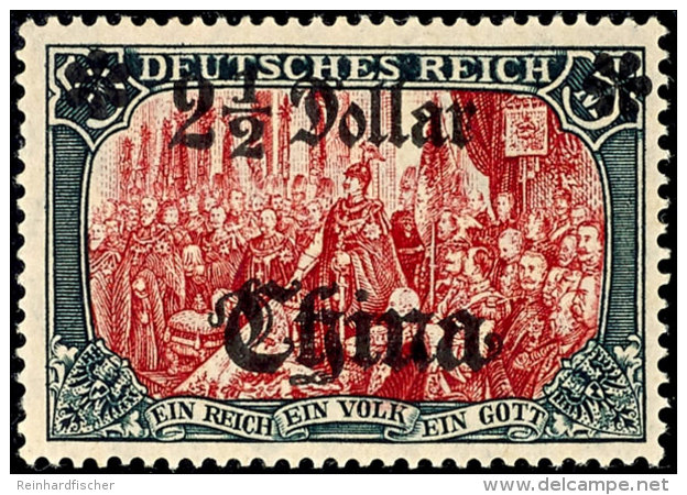 2 1/2 Dollar "linke Rosette Auf Einer Spitze" Tadellos Ungebraucht Mit Leichter Falzspur, Mi. 190,--, Katalog: 47IA... - Deutsche Post In China