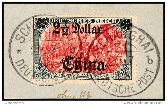 2 1/2 Dollar Auf 5 Mark Ohne Wz.  Auf N, Gepr. Lantelme, Mi. 380.-, Katalog: 37A BS2 + Dollar On 5... - Deutsche Post In China