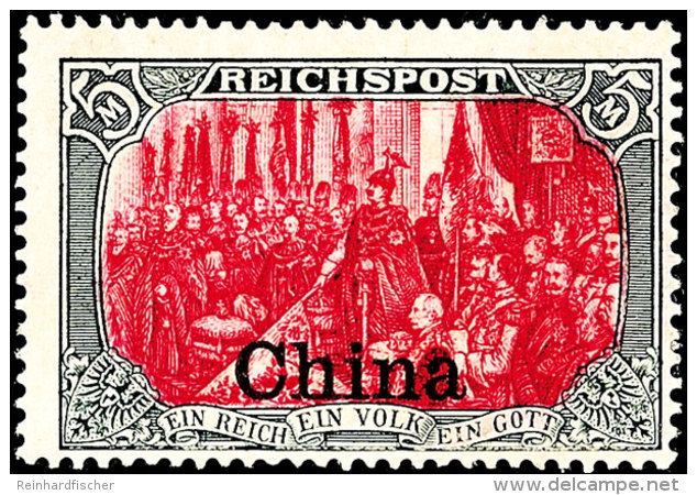 5 Mark In Type III Tadellos Postfrisch Und Noch Unsigniert, Mi. 700,--, Katalog: 27III **5 Mark In Type III In... - Deutsche Post In China