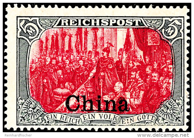 5 Mark In Type III Tadellos Postfrisch Und Noch Unsigniert, Mi. 700,--, Katalog: 27III **5 Mark In Type III In... - China (offices)