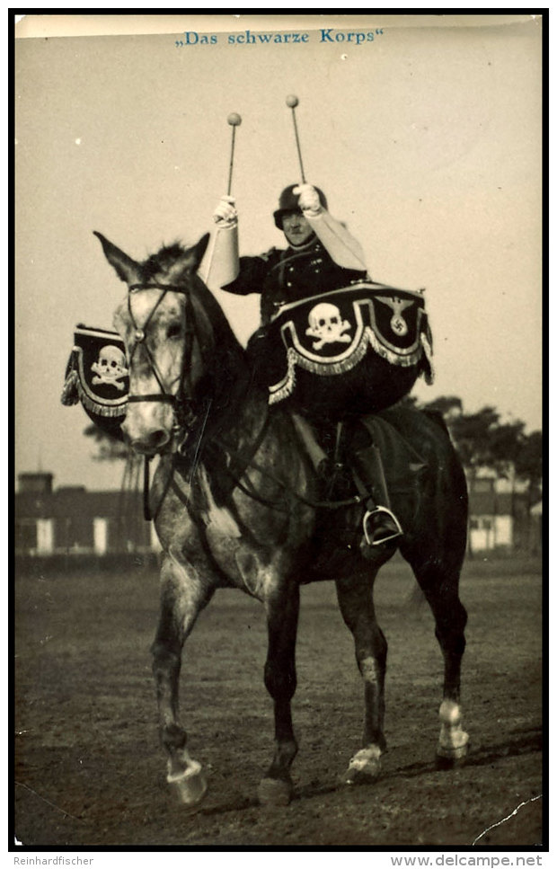 1936, Fotokarte "Das Schwarze Korps" Mit Abb. "Trommler Auf Pferd", Gebraucht Mit Kleinen Eckb&uuml;gen, Seltene... - Sonstige & Ohne Zuordnung