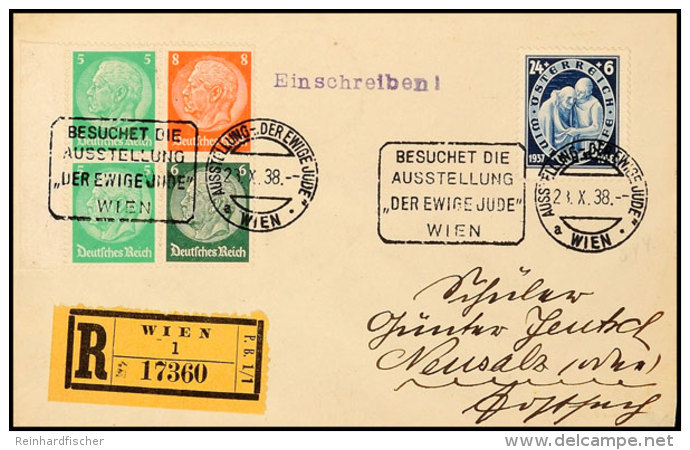 Propaganda, Einschreiben Mit Hindenburg Zusammendruckfrankatur (aus Heftchenbogen) In L&auml;nder-Mischfrankatur... - Other & Unclassified