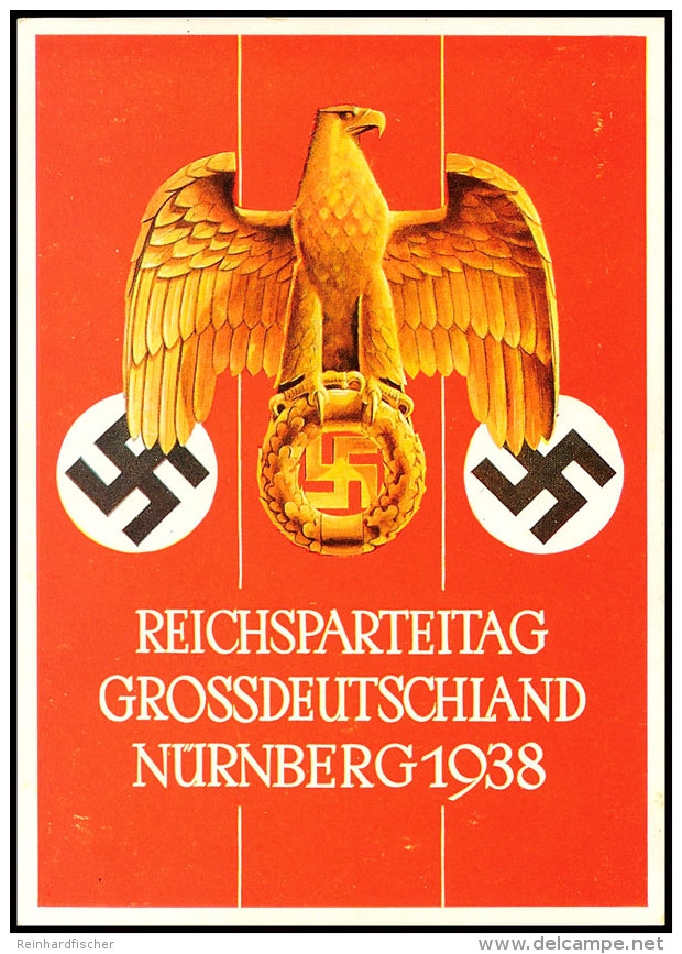 1938, Photo-Hoffman Color-Bildpostkarte 38/1, R&uuml;cks. Briefmarke Sudetenland/Asch MiNr. 5, Entwertet Mit... - Sonstige & Ohne Zuordnung