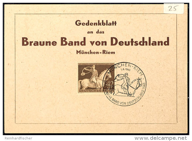 1943, Das Braune Band Von Deutschland, DIN A6 Gedenkblatt Mit Pass.  MiNr. 854 Frankiert Und Entspr. SST... - Sonstige & Ohne Zuordnung