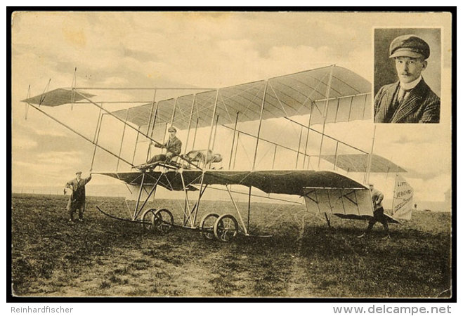 1911, Rundflug Durch Sachsen, Felix Laitsch - Aviatiker, Seltene Ansichtskarte Aus Dem Bedarf, Tadellos ... - Other & Unclassified