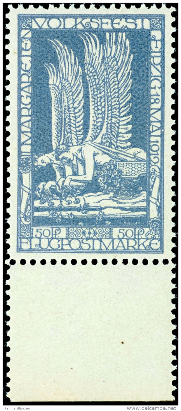 50 Pf. Margarethen-Volksfest, Beide Farben, Tadellos Postfrisch, Farbsigniert, Mi. 430,-, Katalog: 4a/b **50... - Luft- Und Zeppelinpost