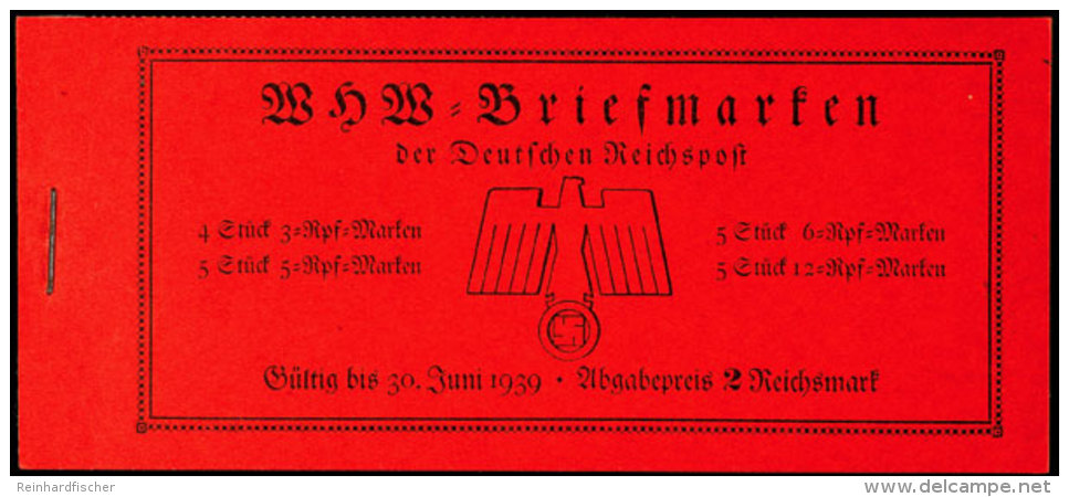 WHW Ostmark 1937, Klammer 15 Mm, Postfrisch, Mi. 150,-, Katalog: MH45.1 **WHW East Mark 1937, Clamp 15 Mm, Mint... - Markenheftchen