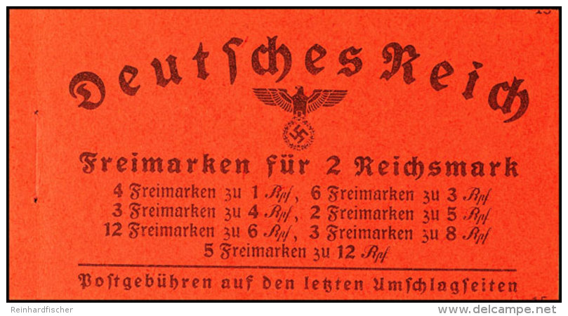 Deckblatt Zum Markenheftchen Hindenburg 1941, ONr. 15, &Ouml;ffnungsbug, Katalog: MH39 Cover Sheet To The Stamp... - Markenheftchen