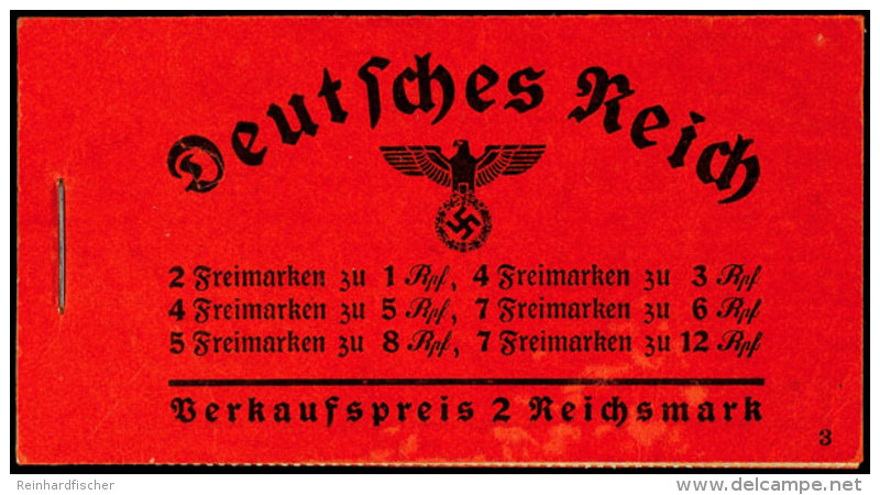 Hindenburg 1936/37, 2. Deckelseite Werbung Delial, Postfrisch (4. H-Blatt Leichte Anhaftungen), Mi. 500,-, Katalog:... - Markenheftchen