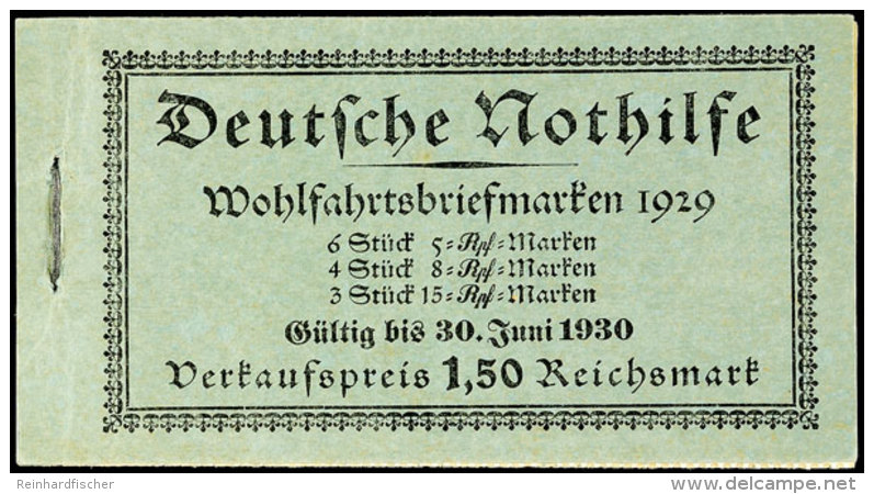 Nothilfe 1929, Markenheftchen 28.3, Postfrisch, &Ouml;ffnungsbug Und Klammer R&uuml;ckseitig Gebrochen -... - Markenheftchen