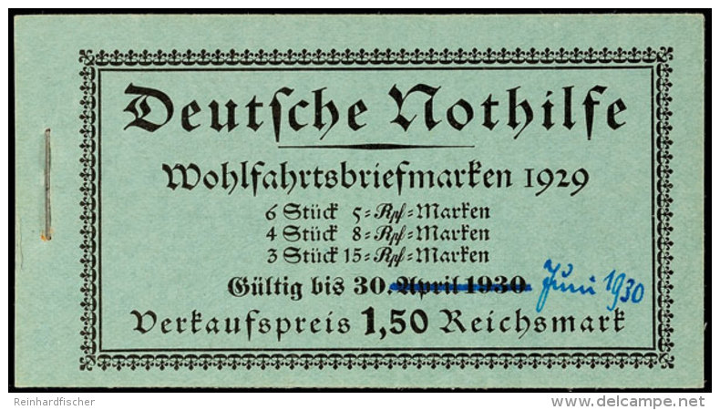 Nothilfe 1929, G&uuml;ltigkeitsdauer Handschr. Korrigiert, Postfrisch (H-Bl&auml;tter Leichte Anhaftungen), Mi.... - Markenheftchen