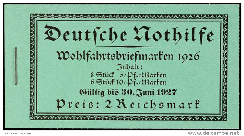 Nothilfe 1926, Markenheftchen 23.1, Tadellos Postfrisch, Mi. 1.100.-, Katalog: MH23.1 **Help In Need 1926,... - Markenheftchen