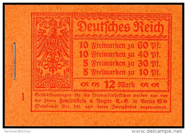 Markenheftchen 15, HBl.-R&auml;nder Dgz, Tadellos Postfrisch, Michel 900.-, Katalog: MH15A **Stamp Booklet 15,... - Markenheftchen